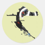 Modisches Friedenszeichen Kroatiens mit kroatischk Runde Sticker