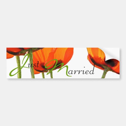 Mohnblumen! Auto Aufkleber