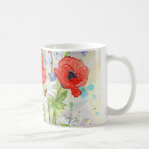 "Mohnblumen-" Becher Kaffee Tassen