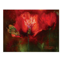 Mohnblumen der Sommer-Kunst-Postkarte
