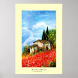MOHNBLUMEN IN TOSKANA PLAKATE