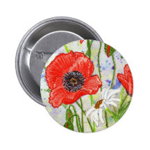 "Mohnblumen-" Knopf Buttons