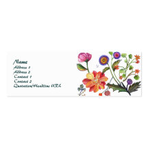 Mohnblumen-und Rose Visitenkarte-Nr. 2