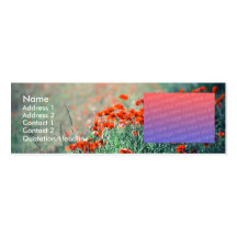 Mohnblumen | visitenkarten vorlage