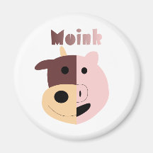 Moink: Cartoonkuh und Schweinmagnet Magnete