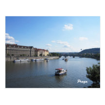 Moldava Fluss, Prag Postkarte
