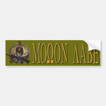 Molon Labe griechisches Autoaufkleber-Gold