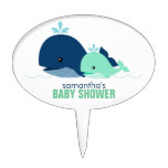 Mom and Baby Whale Baby Shower {green} Cake Picks