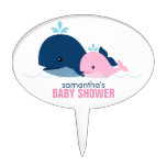 Mom and Baby Whale Baby Shower {pink} Cake Topper