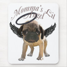 Mommas Lil Engels-Mops Mousepad