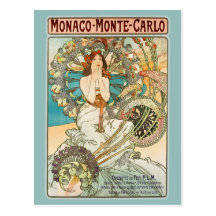 Monaco Monte Carlo Postkarte