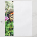 Monarchfalter auf rosa Lantana Flyer