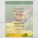 Monarchfalter auf sibirischen Wallflowers Individuelle Flyer