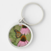 Monarchfalter rundes keychain schlüsselanhänger