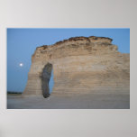 Mond an den Monument-Felsen Posterdruck