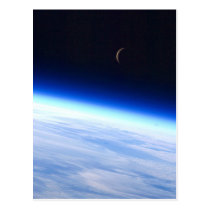 Mond-Halbmond von der Bahn postkarten
