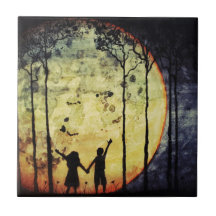 Mond-Kinder Fliesen