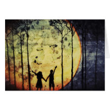 Mond-Kinder Grußkarten