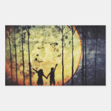 Mond-Kinder Rechteckige Sticker