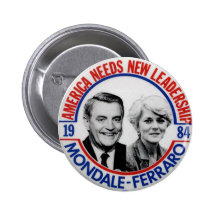 Mondale-Ferraro jugate - Knopf Anstecknadelbuttons