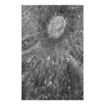 Mondauswirkungs-Krater Tycho auf dem Mond der Erde Individuelles Druckpapier