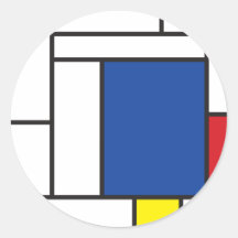 Mondrian unbedeutende De Stijl moderne Kunst einfa Sticker