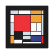 Mondrian - Zusammensetzung mit großem rotem Flugze Leinwanddrucke