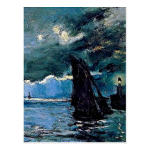 Monet ein Meerblick-Verschiffen Postkarte