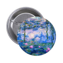 Monet Wasser-Lilien-Knopf Anstecknadelbutton