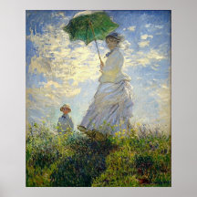 Monets Frau mit einem Sonnenschirm (der Stroll/der Posterdruck