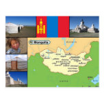 Mongolei-Karte Postkarte