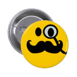 Monocle-u. Schnurrbart-smiley (kundengerechtes bac Anstecknadelbuttons