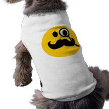 Monocle-u. Schnurrbart-smiley (kundengerechtes bac Haustierkleidung