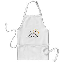 Monocle und Schnurrbart Schürzen