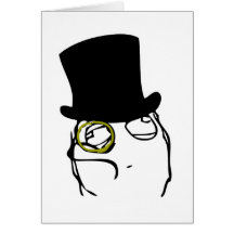 Monocled Sir Grußkarten