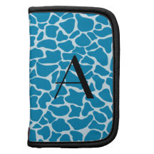 Monogram blue giraffe print planner