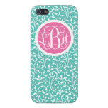 Monogram iPhone Cover Case Turquoise Cute Pattern iPhone 5 Covers