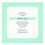 Monogram Magic Mint and White Polka Dot Wedding Personalized Invitations