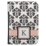 Monogramed rosa schwarzer Damast zünden Foliokaste