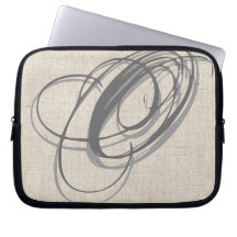 Monogramm Anfangso Leinen-Blick Laptop-Hülse Computer Sleeve Schutzhüllen