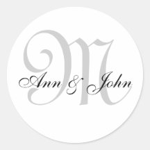 Monogramm-Aufkleber für die Wedding Bevorzugungen 