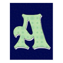 Monogramm-Buchstabe A Postkarten