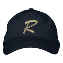 Monogramm-Buchstabe R gestickt Besticktes Baseballcap