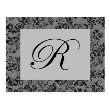 Monogramm-Buchstabe R Postkarten
