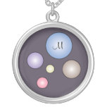 Monogramm-bunte Blasen-Halskette