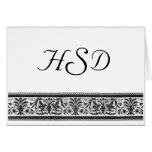 Monogramm danken Ihnen zu kardieren Karte
