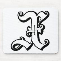Monogramm des Buchstabe-X Mauspad
