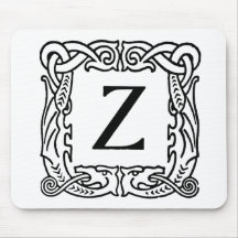 Monogramm des Buchstabe-Z Mousepads