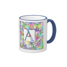 Monogramm ein helles und ein bunt tee haferl