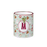 Monogramm-Feiertags-Weihnachtself-Becher Kaffee Tasse